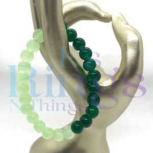 [Forest Wood] Stretchy Elastic Glass Beaded Bracelet